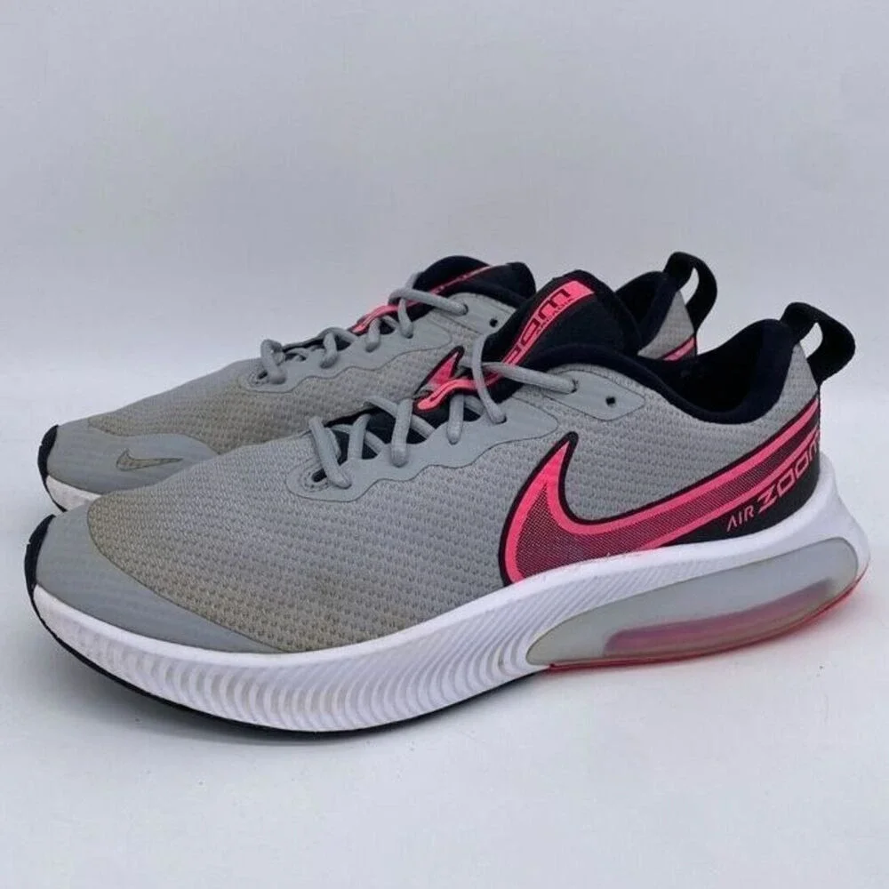 Nike Air Zoom Kids Shoes 6.5Y Grey Hyper Pink Arcadia Running CK0715-002 Youth